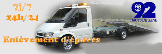 ENLEVEMENT D'EPAVES GRATUIT HAUTS DE SEINE (92)